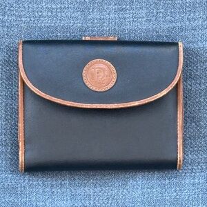 Dior Black and Tan Leather Wallet
